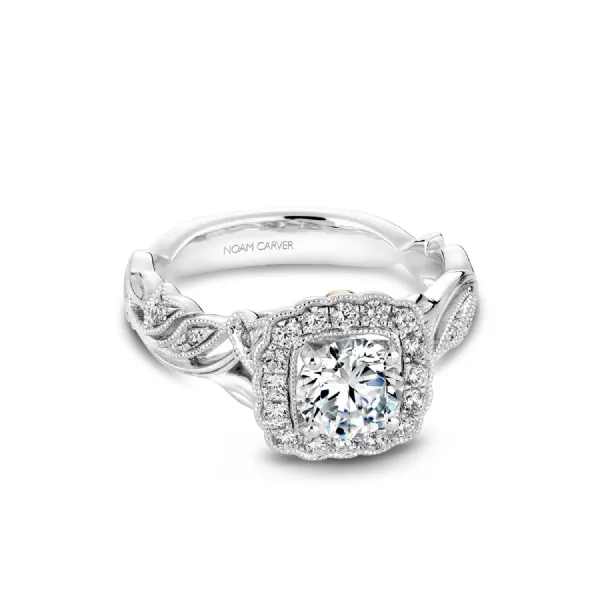 Noam Carver 14K White & Rose Gold Engagement Ring
