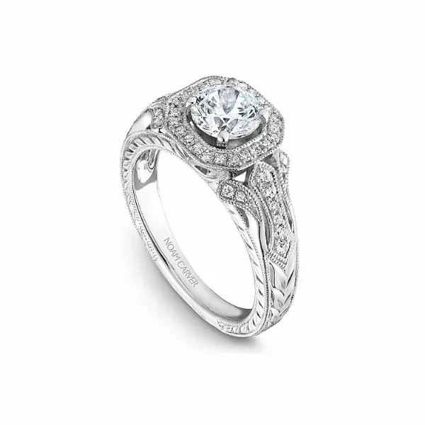 Noam Carver 14K White Gold & Diamond Engagement Ring Image 3 SVS Fine Jewelry Oceanside, NY