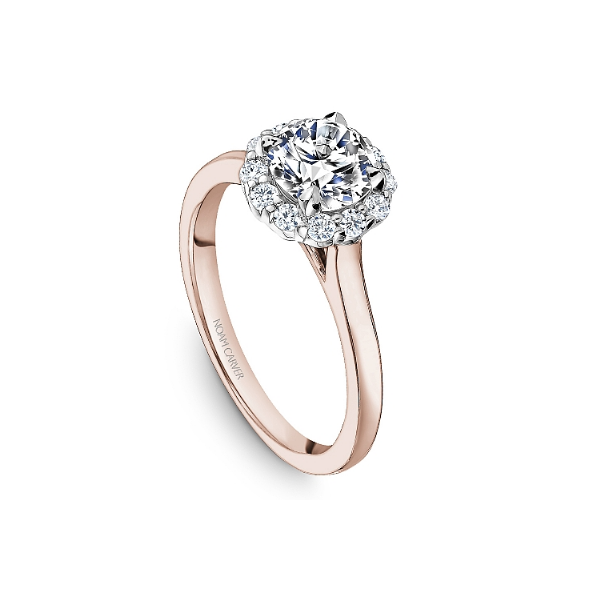 Noam Carver 14K White & Rose Gold Engagement Ring Image 3 SVS Fine Jewelry Oceanside, NY