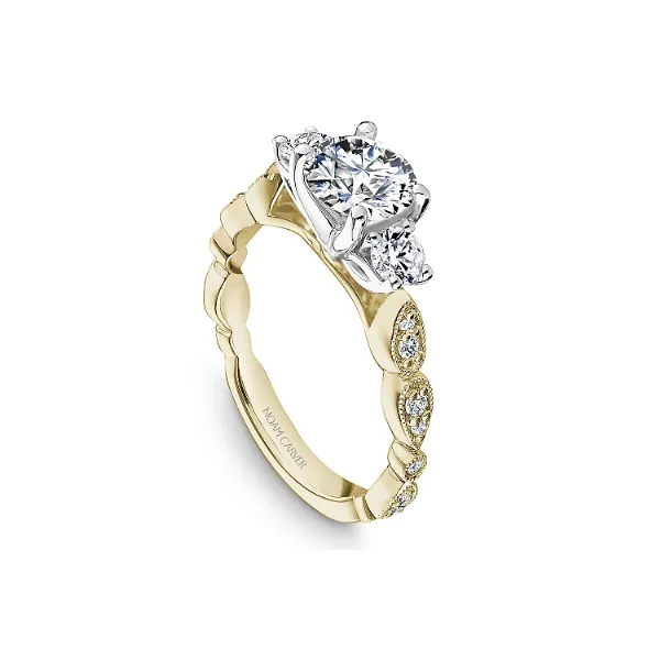 Noam Carver 14K White & Yellow Gold Engagement Ring Image 3 SVS Fine Jewelry Oceanside, NY