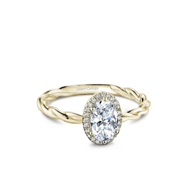 Noam Carver 14K Yellow Gold & Diamond Engagement Ring SVS Fine Jewelry Oceanside, NY