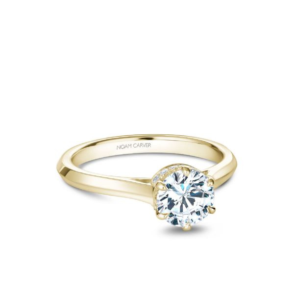 Noam Carver 14K Yellow Gold & Diamond Engagement Ring SVS Fine Jewelry Oceanside, NY