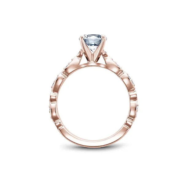 Noam Carver 14K Rose Gold & Diamond Engagement Ring Image 2 SVS Fine Jewelry Oceanside, NY