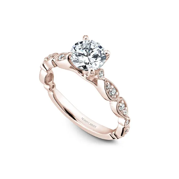 Noam Carver 14K Rose Gold & Diamond Engagement Ring Image 3 SVS Fine Jewelry Oceanside, NY