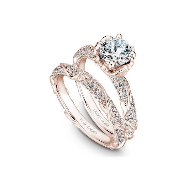 Noam Carver 14K Rose Gold & Diamond Engagement Ring Image 4 SVS Fine Jewelry Oceanside, NY