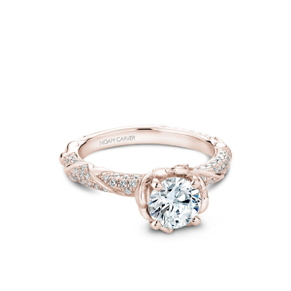 Noam Carver 14K Rose Gold & Diamond Engagement Ring SVS Fine Jewelry Oceanside, NY