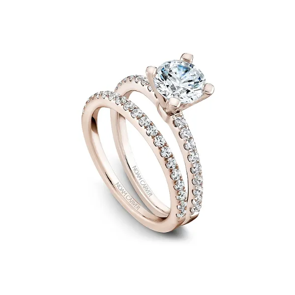 Noam Carver 14K Rose Gold & Diamond Engagement Ring Image 3 SVS Fine Jewelry Oceanside, NY