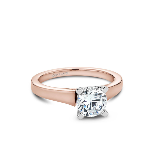 Noam Carver 14K White & Rose Gold Engagement Ring SVS Fine Jewelry Oceanside, NY