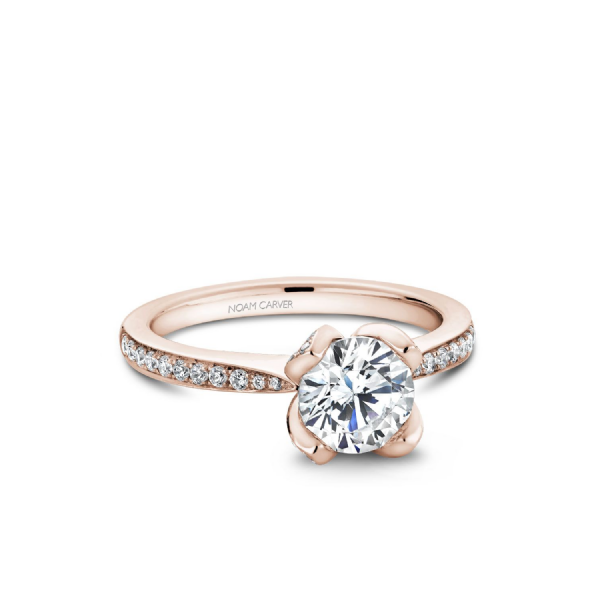 Noam Carver 14K Rose Gold & Diamond Engagement Ring SVS Fine Jewelry Oceanside, NY