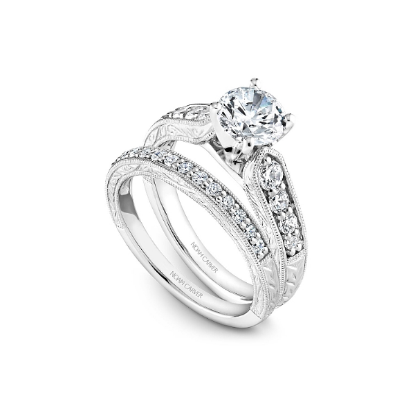 Noam Carver 14K White Gold & Diamond Engagement Ring Image 4 SVS Fine Jewelry Oceanside, NY