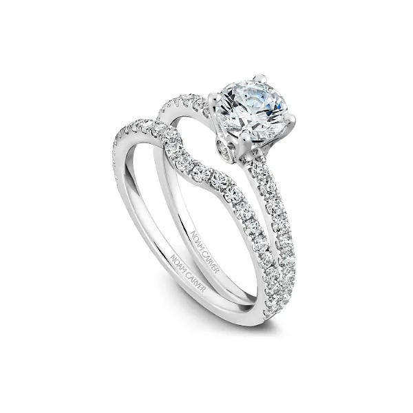 Noam Carver 14K White Gold & Diamond Engagement Ring Image 3 SVS Fine Jewelry Oceanside, NY