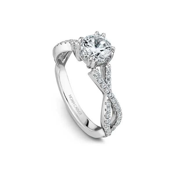 Noam Carver 14K White Gold & Diamond Engagement Ring Image 2 SVS Fine Jewelry Oceanside, NY