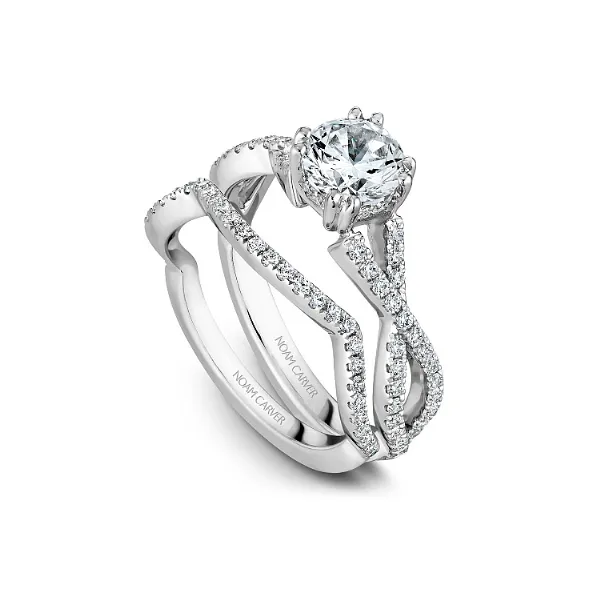 Noam Carver 14K White Gold & Diamond Engagement Ring Image 3 SVS Fine Jewelry Oceanside, NY