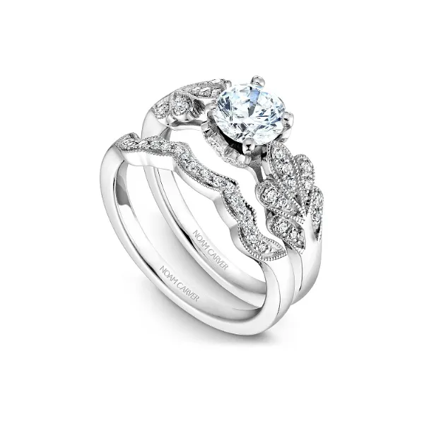 Noam Carver 14K White Gold & Diamond Engagement Ring Image 4 SVS Fine Jewelry Oceanside, NY