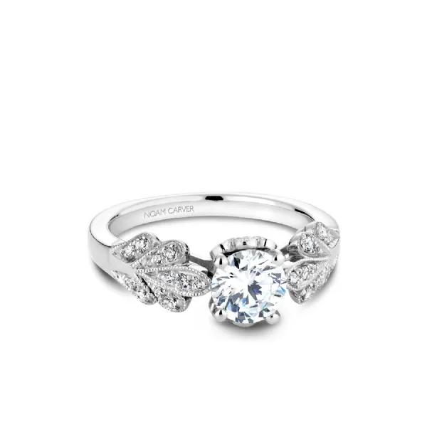 Noam Carver 14K White Gold & Diamond Engagement Ring SVS Fine Jewelry Oceanside, NY