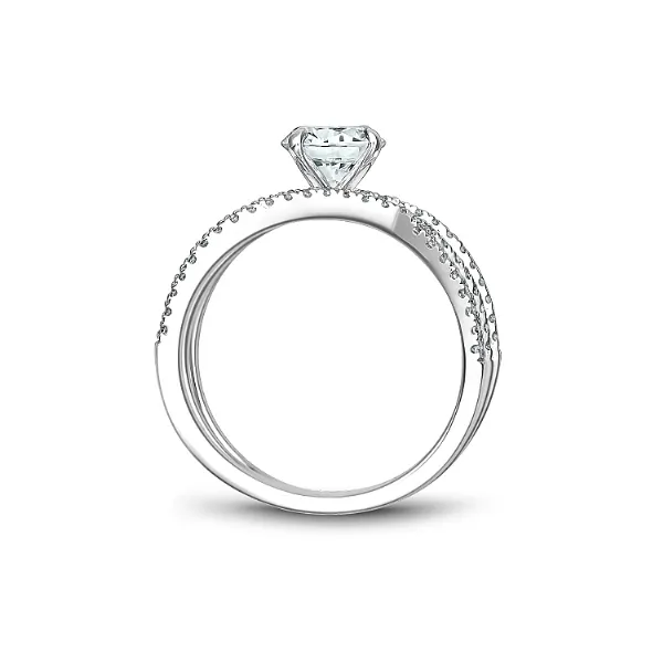 Noam Carver 14K White Gold & Diamond Engagement Ring Image 2 SVS Fine Jewelry Oceanside, NY