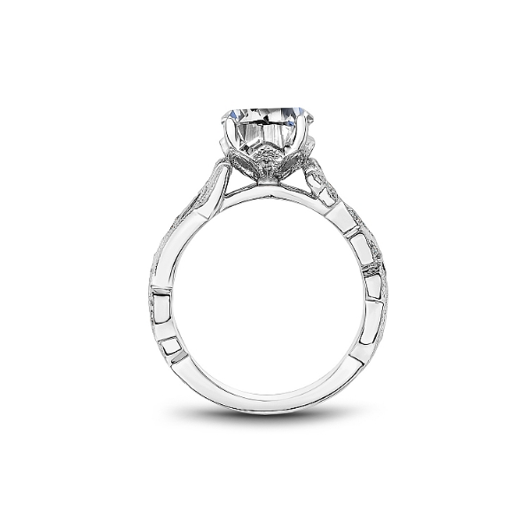 Noam Carver 14K White Gold & Diamond Engagement Ring Image 2 SVS Fine Jewelry Oceanside, NY