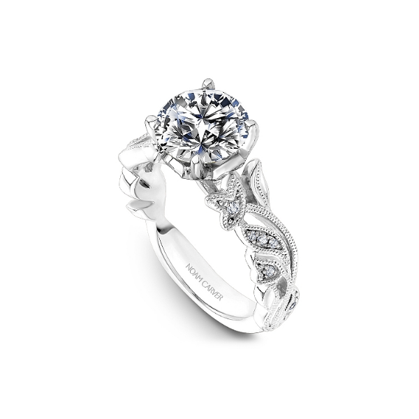 Noam Carver 14K White Gold & Diamond Engagement Ring Image 3 SVS Fine Jewelry Oceanside, NY
