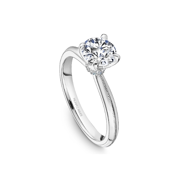 Noam Carver 14K White Gold & Diamond Engagement Ring Image 3 SVS Fine Jewelry Oceanside, NY