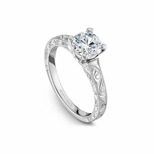 Noam Carver 14K White Gold Engagement Ring Image 2 SVS Fine Jewelry Oceanside, NY