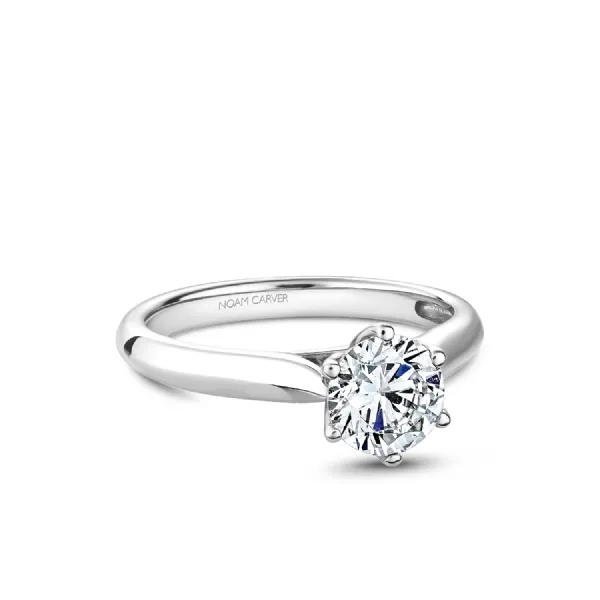 Noam Carver 14K White Gold & Diamond Engagement Ring SVS Fine Jewelry Oceanside, NY