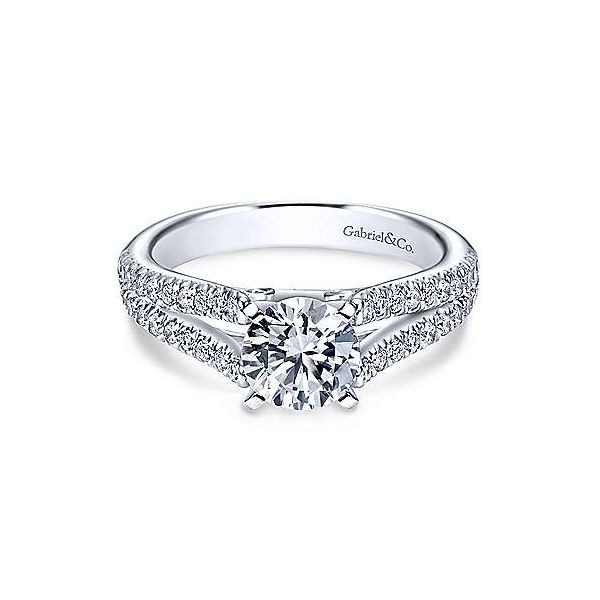 Gabriel & Co. Janelle 14K White Gold Engagement Ring SVS Fine Jewelry Oceanside, NY