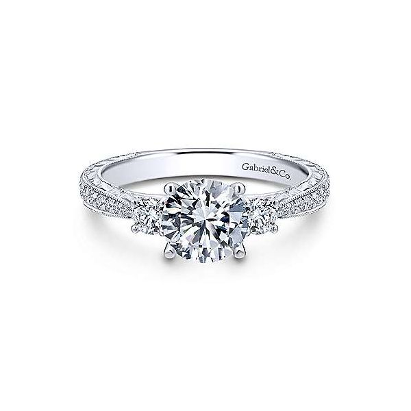 Gabriel & Co. Marianna 14K White Gold Engagement Ring SVS Fine Jewelry Oceanside, NY