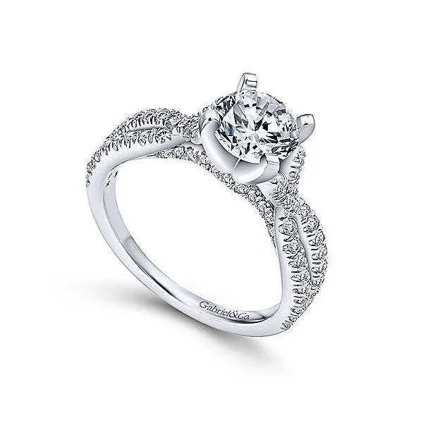 Gabriel & Co. Alicia 14K White Gold Engagement Ring Image 2 SVS Fine Jewelry Oceanside, NY