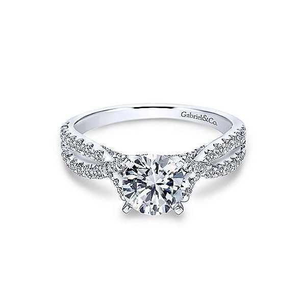 Gabriel & Co. Alicia 14K White Gold Engagement Ring SVS Fine Jewelry Oceanside, NY