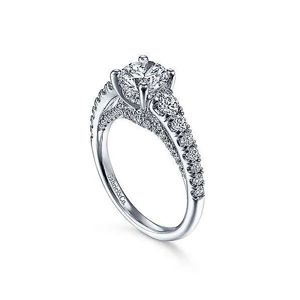 Gabriel & Co. Brier 14K White Gold Engagement Ring Image 2 SVS Fine Jewelry Oceanside, NY