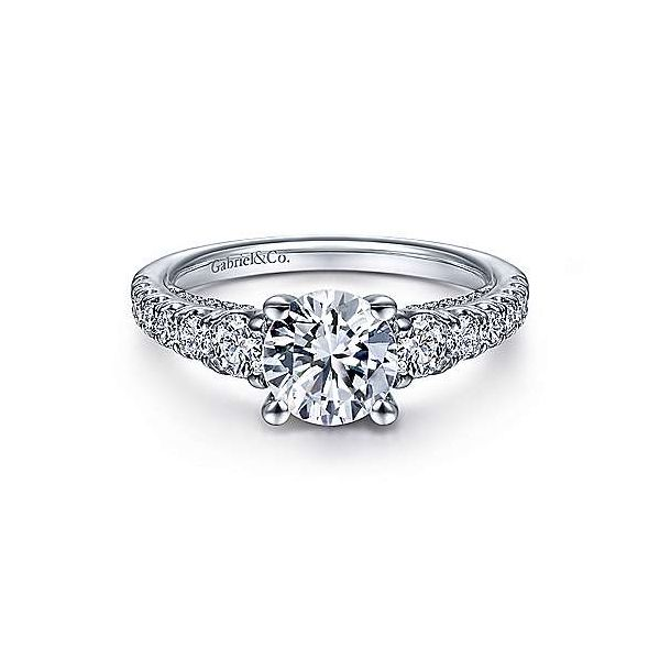 Gabriel & Co. Brier 14K White Gold Engagement Ring SVS Fine Jewelry Oceanside, NY