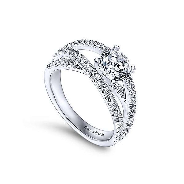 Gabriel & Co. Mackenzie 14K White Gold Engagement Ring Image 2 SVS Fine Jewelry Oceanside, NY