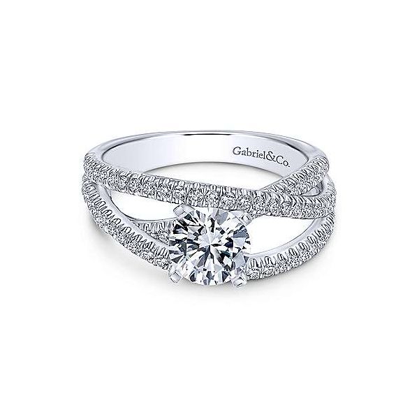 Gabriel & Co. Mackenzie 14K White Gold Engagement Ring SVS Fine Jewelry Oceanside, NY