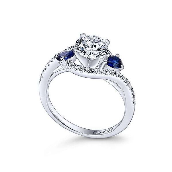Gabriel & Co. Demi 14K White Gold Engagement Ring Image 2 SVS Fine Jewelry Oceanside, NY