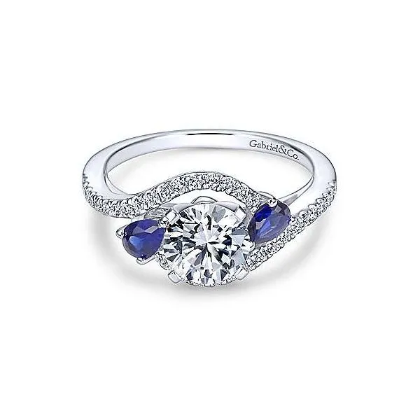 Gabriel & Co. Demi 14K White Gold Engagement Ring SVS Fine Jewelry Oceanside, NY