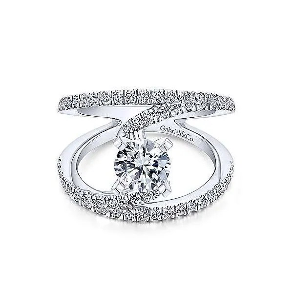 Gabriel & Co. Nova 14K White Gold Engagement Ring SVS Fine Jewelry Oceanside, NY