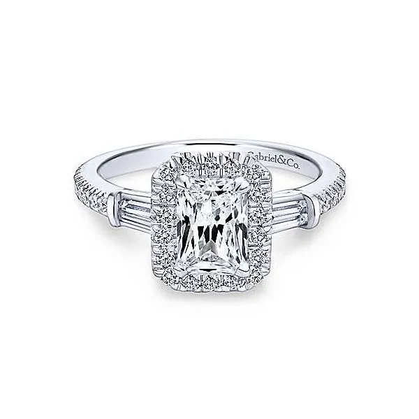 Gabriel & Co. Raveena 14K White Gold Engagement Ring SVS Fine Jewelry Oceanside, NY