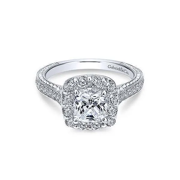 Gabriel & Co. Zelda 14K White Gold Engagement Ring SVS Fine Jewelry Oceanside, NY