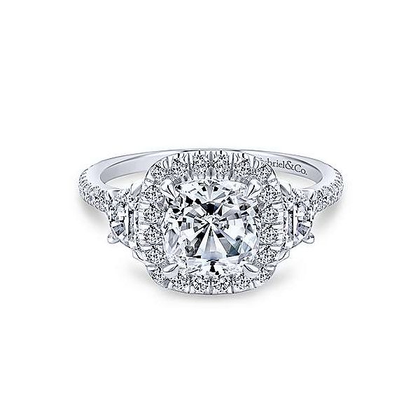 Gabriel & Co. Mia 14K White Gold Engagement Ring SVS Fine Jewelry Oceanside, NY