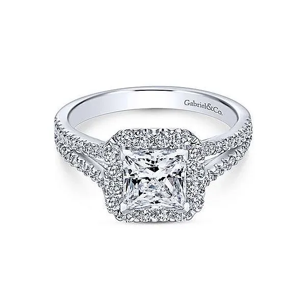 Gabriel & Co. Savannah 14K White Gold Engagement Ring SVS Fine Jewelry Oceanside, NY