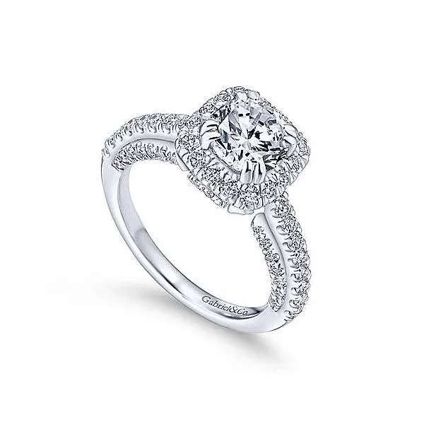 Gabriel & Co. Milan 14K White Gold Engagement Ring Image 2 SVS Fine Jewelry Oceanside, NY