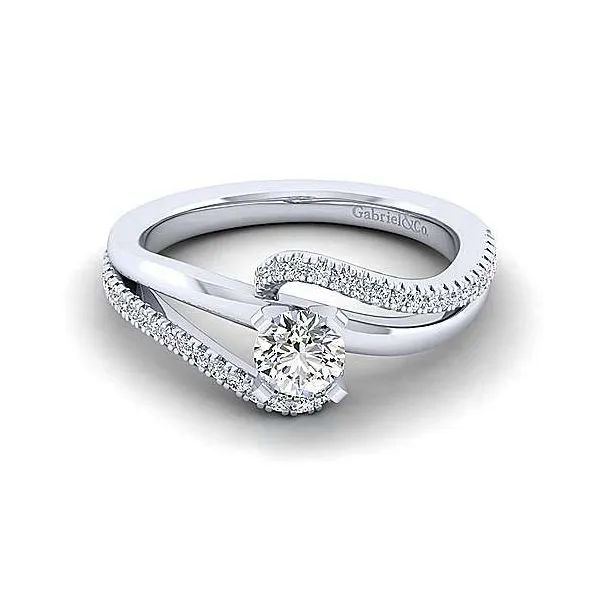Gabriel & Co. Naomi 14K White Gold Engagement Ring SVS Fine Jewelry Oceanside, NY