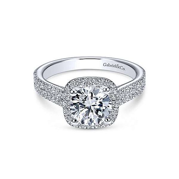 Gabriel & Co. Brianna 14K White Gold Engagement Ring SVS Fine Jewelry Oceanside, NY