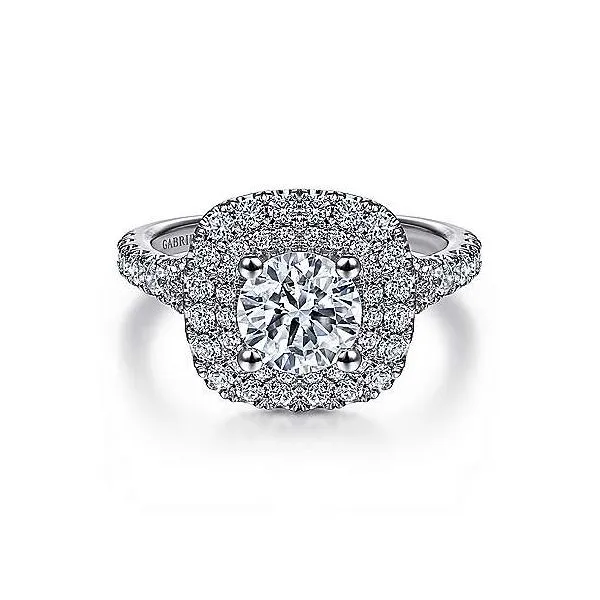 Gabriel & Co. Sequoia 14K White Gold Engagement Ring SVS Fine Jewelry Oceanside, NY