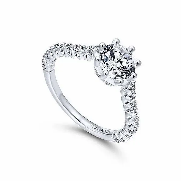 Gabriel & Co. Angelina 14K White Gold Engagement Ring Image 2 SVS Fine Jewelry Oceanside, NY