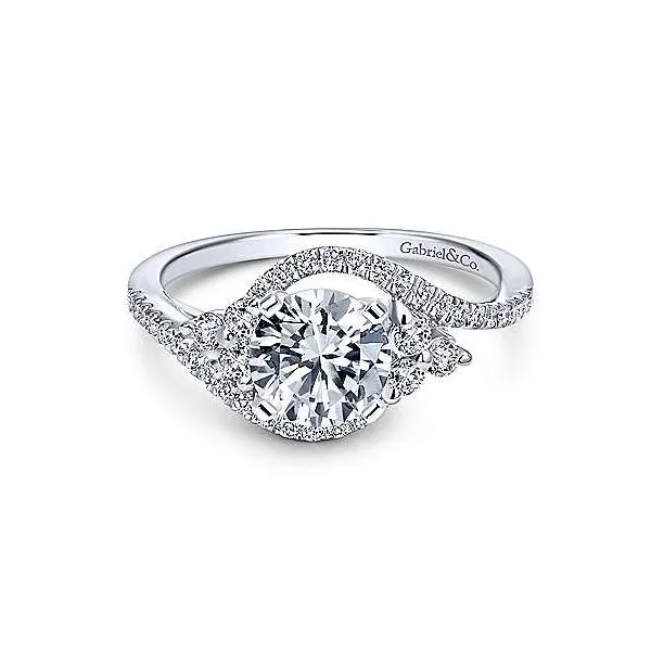 Gabriel & Co. Izzie 14K White Gold Engagement Ring SVS Fine Jewelry Oceanside, NY