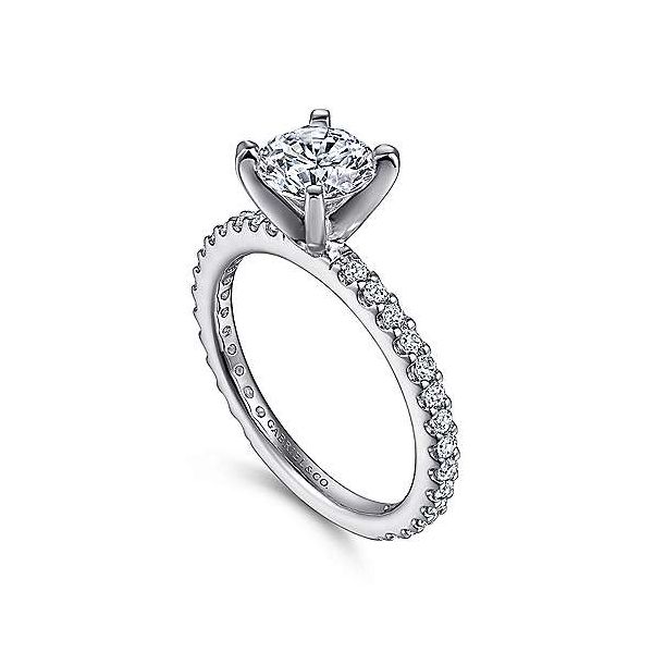 Gabriel & Co. Logan 14K White Gold Engagement Ring Image 2 SVS Fine Jewelry Oceanside, NY