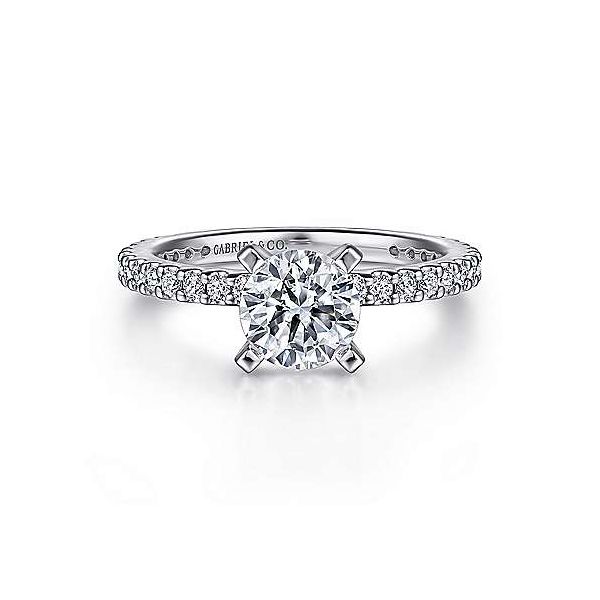 Gabriel & Co. Logan 14K White Gold Engagement Ring SVS Fine Jewelry Oceanside, NY
