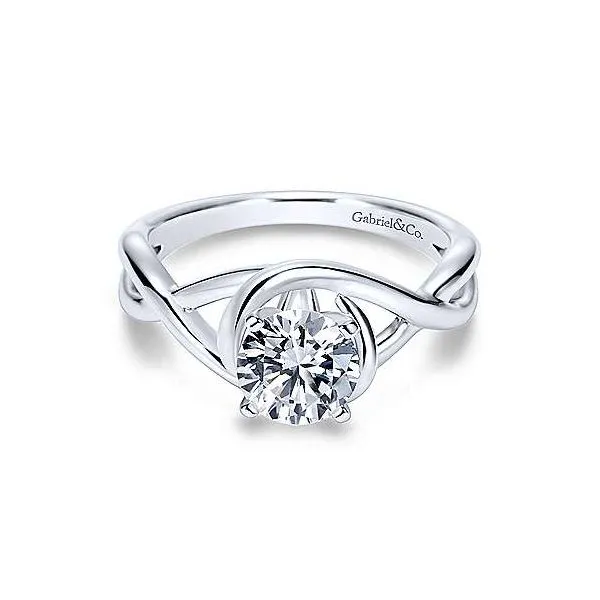 Gabriel & Co. Celine 14K White Gold Engagement Ring SVS Fine Jewelry Oceanside, NY