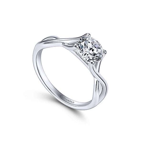 Gabriel & Co. Kylo 14K White Gold Engagement Ring Image 2 SVS Fine Jewelry Oceanside, NY